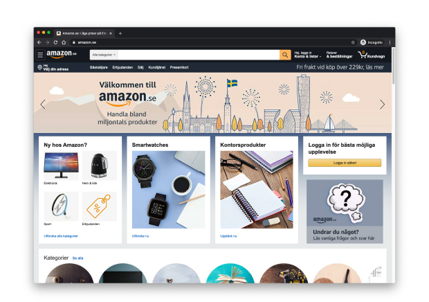 Amazon website on launch day